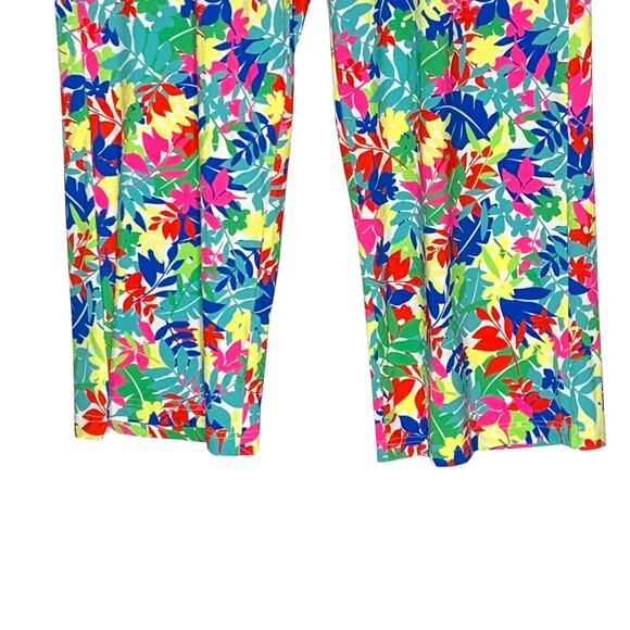 Lands End M Bright Floral Active Beach Cover Up Pants Resort Travel Vacation - Picture 5 of 10